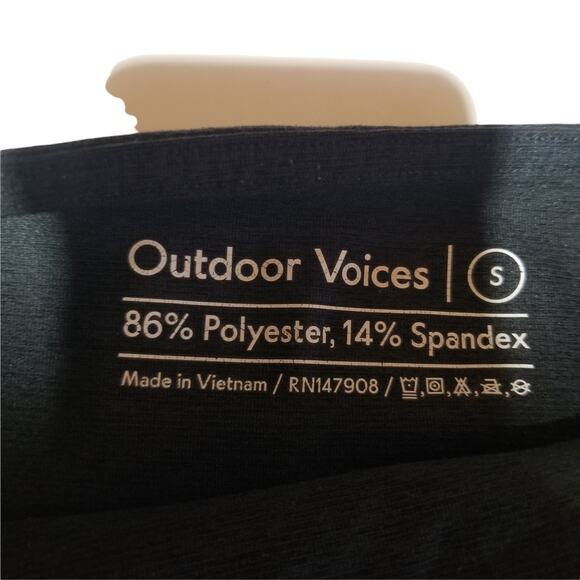 Outdoor Voices Leggins Pants Womens Small Black Stretch Polyester Spandex - Picture 5 of 10